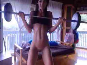Fit Webcam Girl Works Out Live On The SM