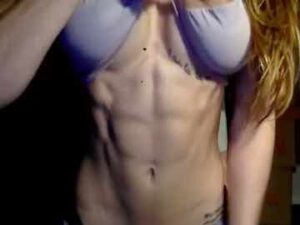 Fitness Chick Abs Control On Cam
